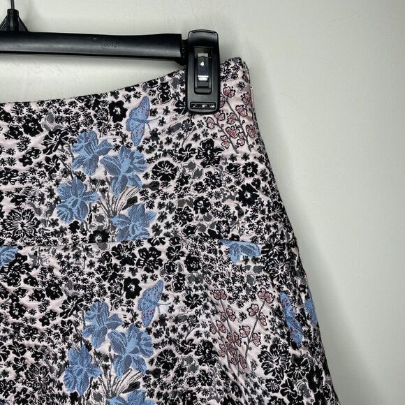 LOFT Skirt Womens 4 Pink Floral A-Line Mini Butterfly Print - Picture 2 of 8